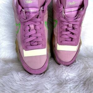 Nike Womens Waffle Racer 2X Shoes Ck6647 Purple green preowned 10.5